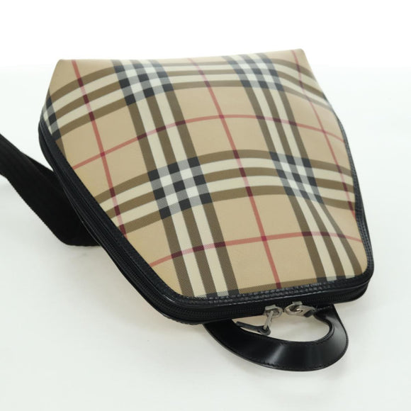 BURBERRY Nova Check Rucksack PVC Beige Auth am11045V