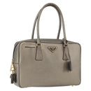 PRADA Handtasche Saffiano Leder Gold Auth am11051A-1