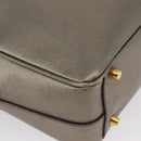 PRADA Handtasche Saffiano Leder Gold Auth am11051A-15