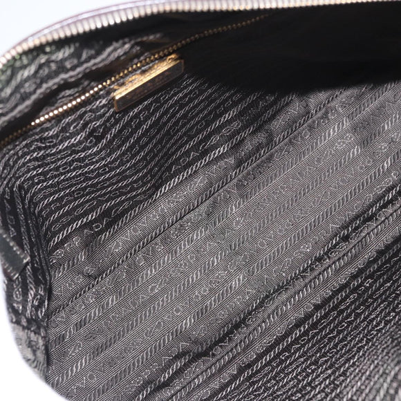 PRADA Handtasche Saffiano Leder Gold Auth am11051A