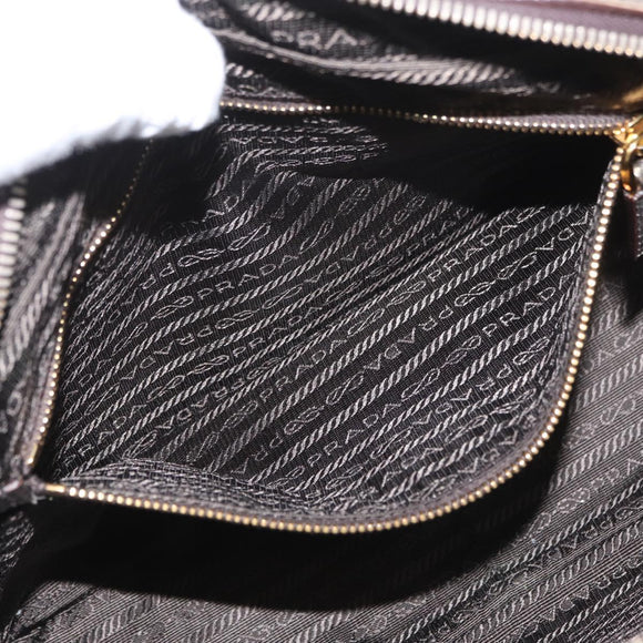 PRADA Handtasche Saffiano Leder Gold Auth am11051A