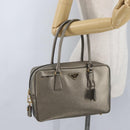 PRADA Handtasche Saffiano Leder Gold Auth am11051A-24