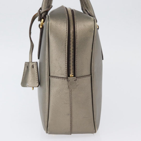 PRADA Handtasche Saffiano Leder Gold Auth am11051A
