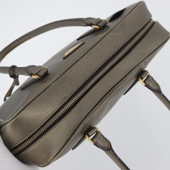 PRADA Handtasche Saffiano Leder Gold Auth am11051A