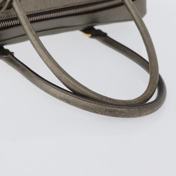 PRADA Handtasche Saffiano Leder Gold Auth am11051A