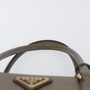 PRADA Handtasche Saffiano Leder Gold Auth am11051A-8