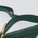 Chloe C Hand Bag Embossed Leather 2way Green Gold Auth am11062V-8