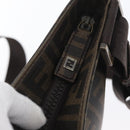 FENDI Zucca Canvas Shoulder Bag PVC Brown Black Auth am11068A-10
