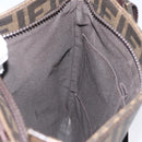 FENDI Zucca Canvas Shoulder Bag PVC Brown Black Auth am11068A-19