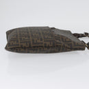 FENDI Zucca Canvas Shoulder Bag PVC Brown Black Auth am11068A-3