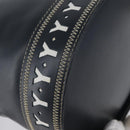 SAINT LAURENT Purse Shoulder Bag Leather Navy White Gold Auth am11069A-12