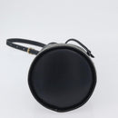 SAINT LAURENT Purse Shoulder Bag Leather Navy White Gold Auth am11069A-9