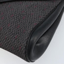 SAINT LAURENT Clutch Bag Leather Canvas Black Gold Auth am11073A-8
