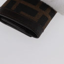 FENDI Zucca Canvas Key Case Black Brown Auth am11078A-16