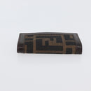 FENDI Zucca Canvas Key Case Black Brown Auth am11078A-3