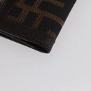 FENDI Zucca Canvas Key Case Black Brown Auth am11078A-14