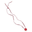 Baccarat Flower Necklace Glass Red Auth am11079-2