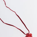 Baccarat Flower Necklace Glass Red Auth am11079-4