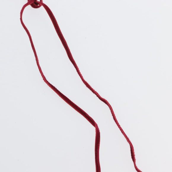 Baccarat Flower Necklace Glass Red Auth am11079