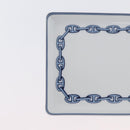 HERMES Shane Dunkle plate Pottery White Navy Auth am11081A-8