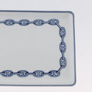 HERMES Shane Dunkle plate Pottery White Navy Auth am11081A-9
