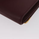 CARTIER Must Line Coin Purse Leather Bordeaux Gold Auth am11082A-16