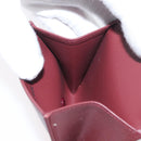 CARTIER Must Line Coin Purse Leather Bordeaux Gold Auth am11082A-18