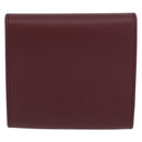 CARTIER Must Line Coin Purse Leather Bordeaux Gold Auth am11082A-2