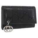 GUCCI GG Implementation Key Case PVC Black Silver Auth am11083A-1