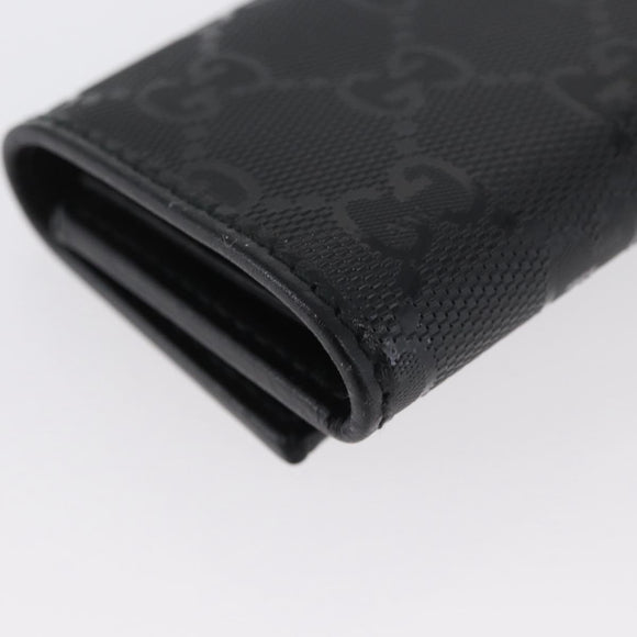 GUCCI GG Implementation Key Case PVC Black Silver Auth am11083A
