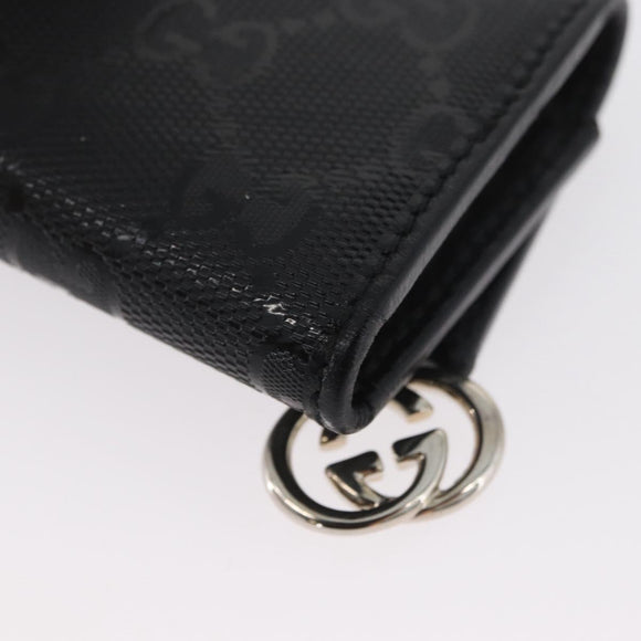 GUCCI GG Implementation Key Case PVC Black Silver Auth am11083A