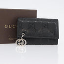 GUCCI GG Implementation Key Case PVC Black Silver Auth am11083A-19