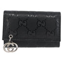 GUCCI GG Implementation Key Case PVC Black Silver Auth am11083A-2
