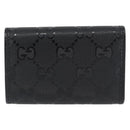 GUCCI GG Implementation Key Case PVC Black Silver Auth am11083A-3