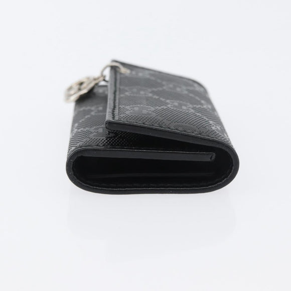 GUCCI GG Implementation Key Case PVC Black Silver Auth am11083A
