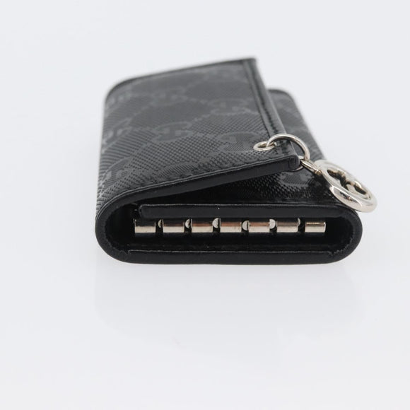 GUCCI GG Implementation Key Case PVC Black Silver Auth am11083A