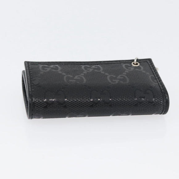 GUCCI GG Implementation Key Case PVC Black Silver Auth am11083A