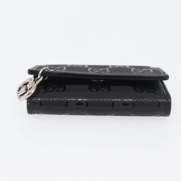 GUCCI GG Implementation Key Case PVC Black Silver Auth am11083A