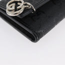 GUCCI GG Implementation Key Case PVC Black Silver Auth am11083A-8