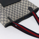 GUCCI GG Supreme Sherry Line Tote Bag PVC Navy Gold 002 904 0222 Auth am11088A-6