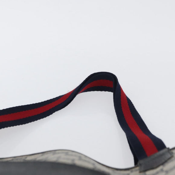 GUCCI GG Supreme Sherry Line Tote Bag PVC Navy Gold 002 904 0222 Auth am11088A