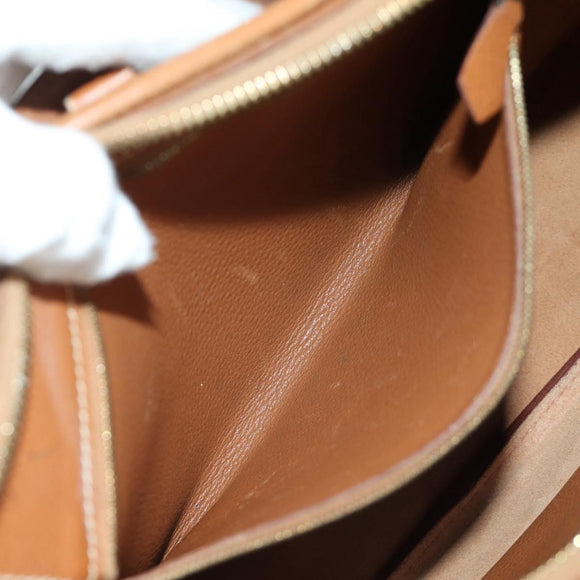 HERMES Trim 31 Shoulder Bag Togo leather Brown Gold Auth am11092V