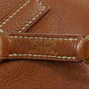 HERMES Trim 31 Shoulder Bag Togo leather Brown Gold Auth am11092V-25