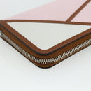 LOEWE Puzzle Zip-Up Round Wallet Leather Multicolor Silver 122N30X Auth am11095V-16