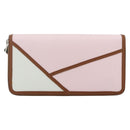 LOEWE Puzzle Zip-Up Round Wallet Leather Multicolor Silver 122N30X Auth am11095V-2