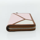 LOEWE Puzzle Zip-Up Round Wallet Leather Multicolor Silver 122N30X Auth am11095V-3
