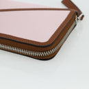 LOEWE Puzzle Zip-Up Round Wallet Leather Multicolor Silver 122N30X Auth am11095V-7
