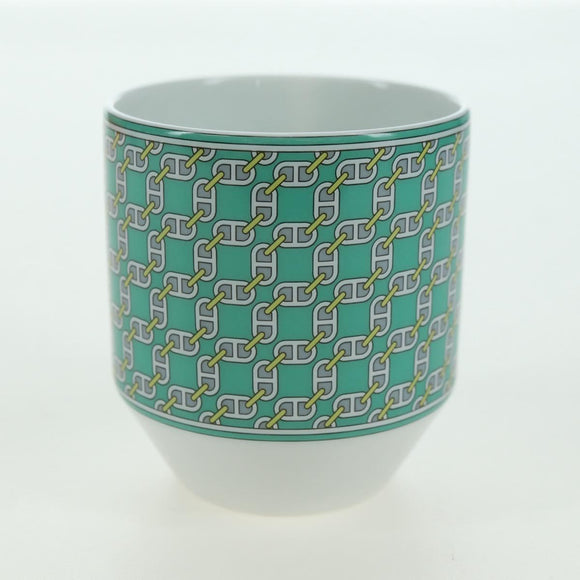 HERMES Cocotte Cups Pair Pottery Multicolor Auth am11096V