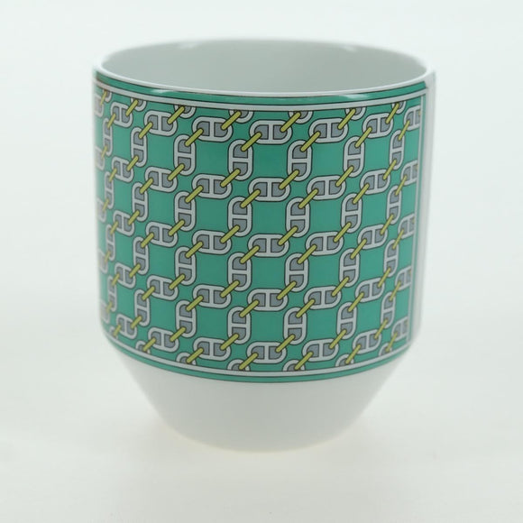 HERMES Cocotte Cups Pair Pottery Multicolor Auth am11096V