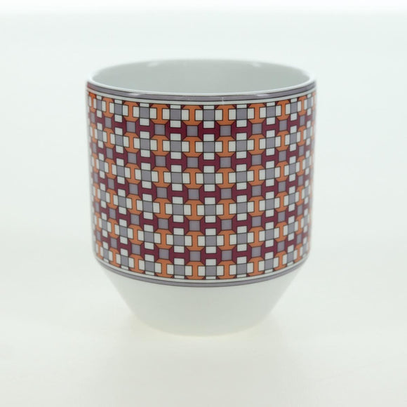 HERMES Cocotte Cups Pair Pottery Multicolor Auth am11096V